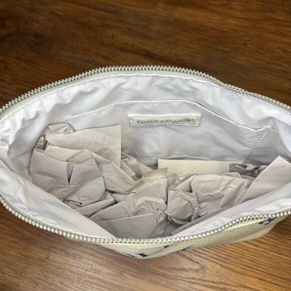 La Dolce Vida canvas clutch makeup bag Quilted Koala Seaglass Green Clutch - Picture 5 of 9